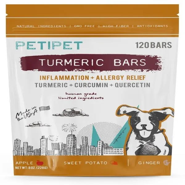 8oz Petipet Tumeric Bars- Inflammation and Allergy Relief - Health/First Aid